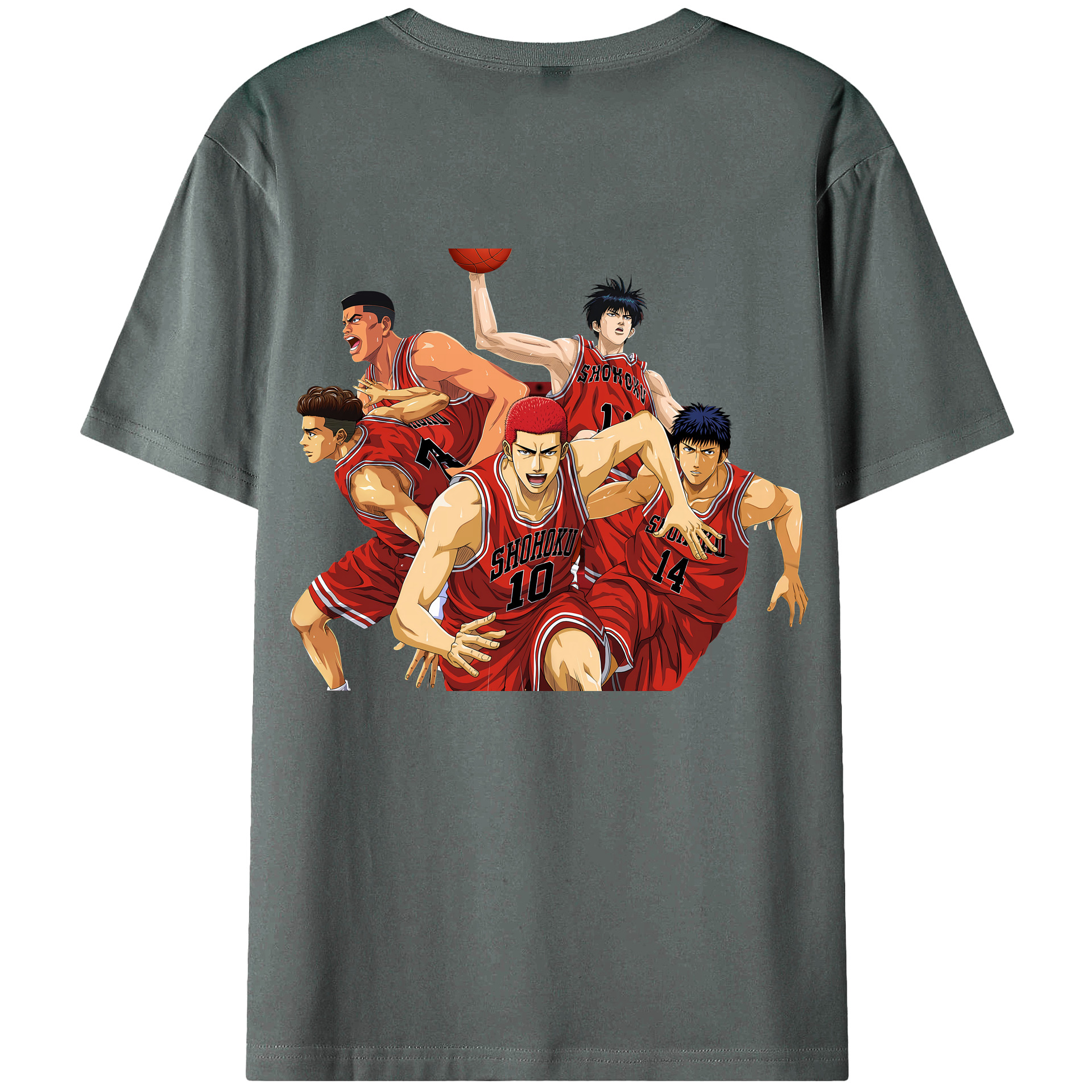 SLAM DUNK／スラムダンク 綿100％半袖Tシャツ（背面プリント）